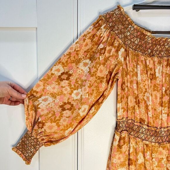 Spell and the Gypsy Collective Anne Jumpsuit Peach Size Medium Organic Cotton - Picture 3 of 10